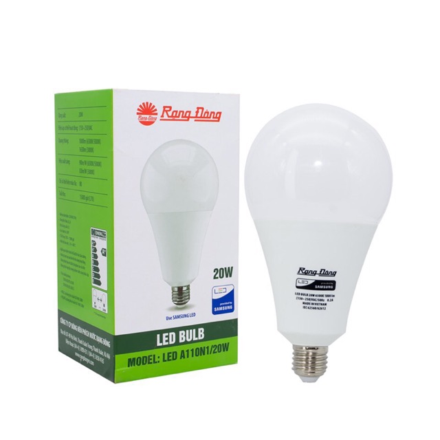 Bóng đèn led tròn Rạng Đông 20W