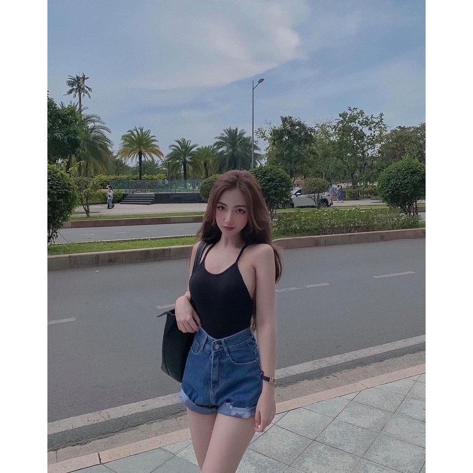 [ Jumpsuit ] HOT BODYSUIT 2 DÂY HỞ LƯNG tôn dáng