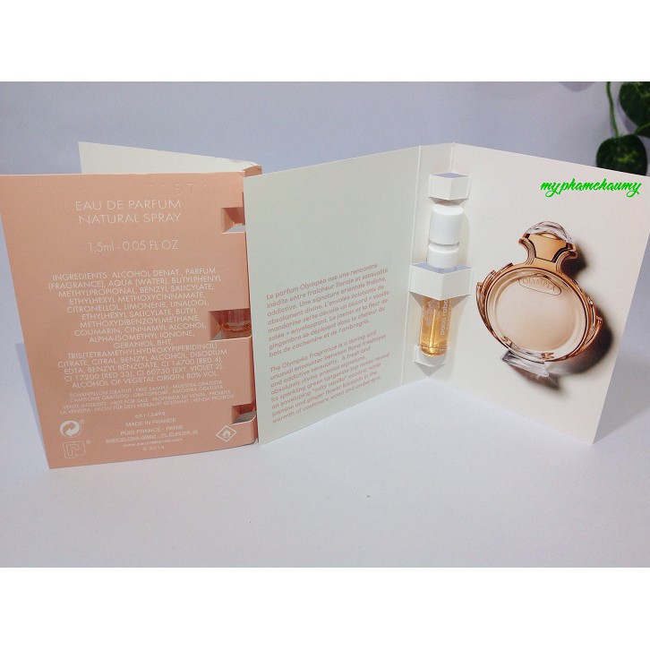 Mẫu thử Nước Hoa Vial Nữ Olympea Paco Rabanne