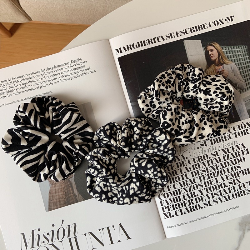 Dây buộc tóc họa tiết ngựa vằn/báo thời trang mới d20112302