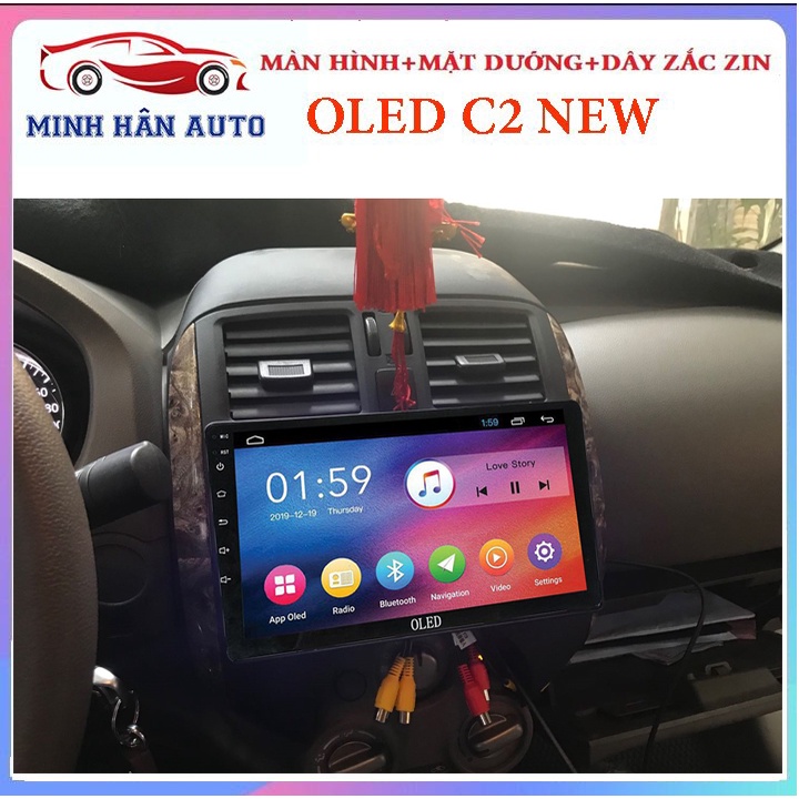 COMBO màn hình OLED C2 NEW kèm dưỡng cho xe NISSAN SUNNY, đồ chơi công nghệ cho xe hơi