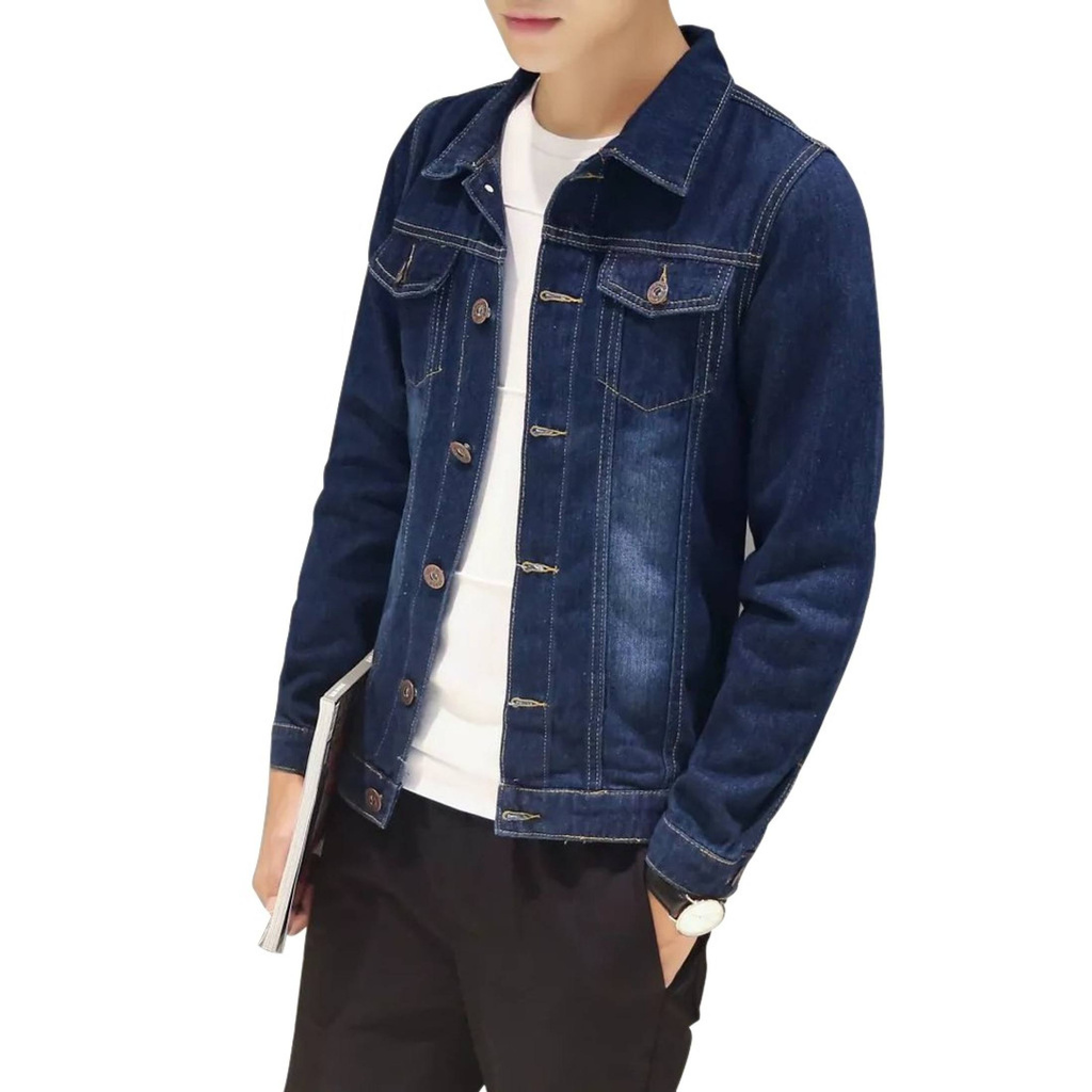 men's slim jacket fashion denim jacket-168