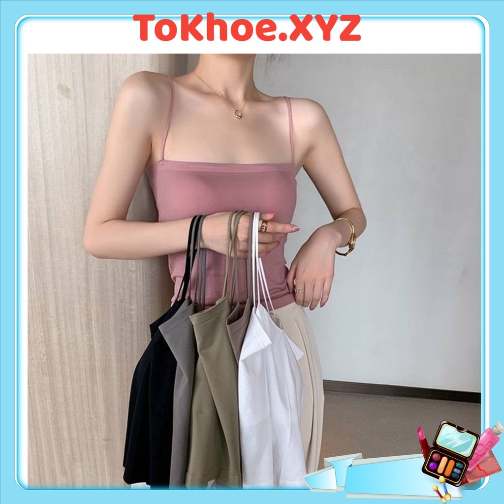 Áo bralette 2 dây sợi bún croptop nhập