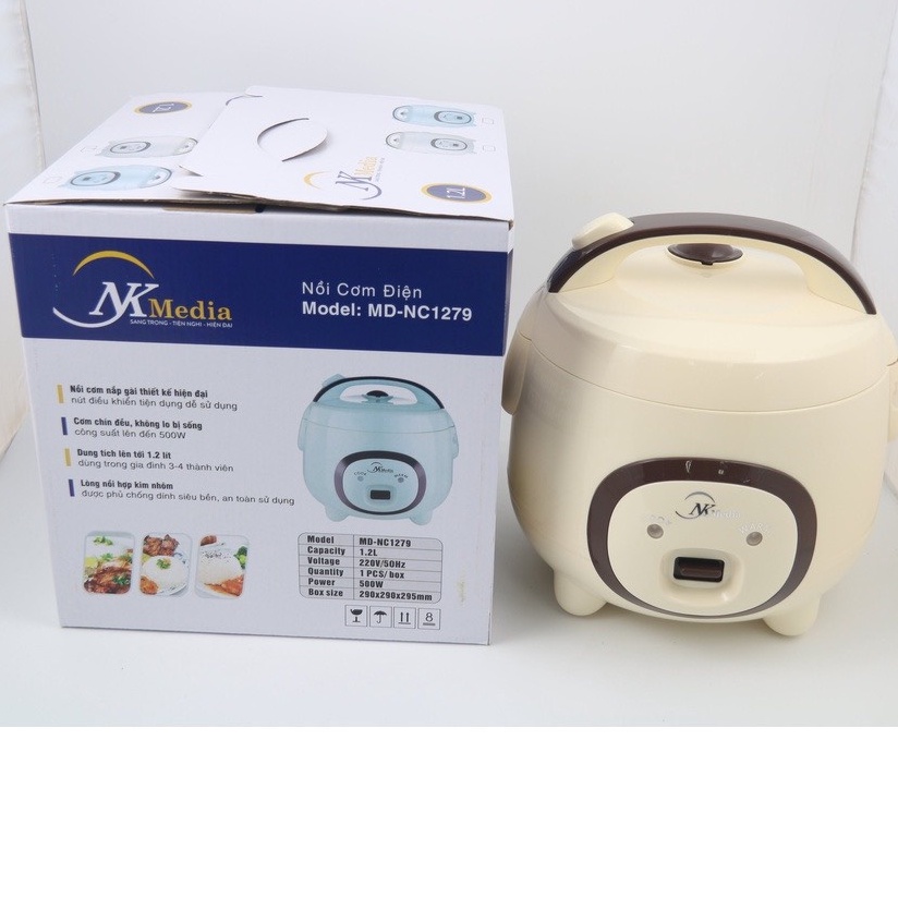 Nồi Cơm Điện NK MEDIA NC 1873 1,8L ,Nồi cơm điện chống dính hình con lợn đáng yêu bảo hành 12 tháng
