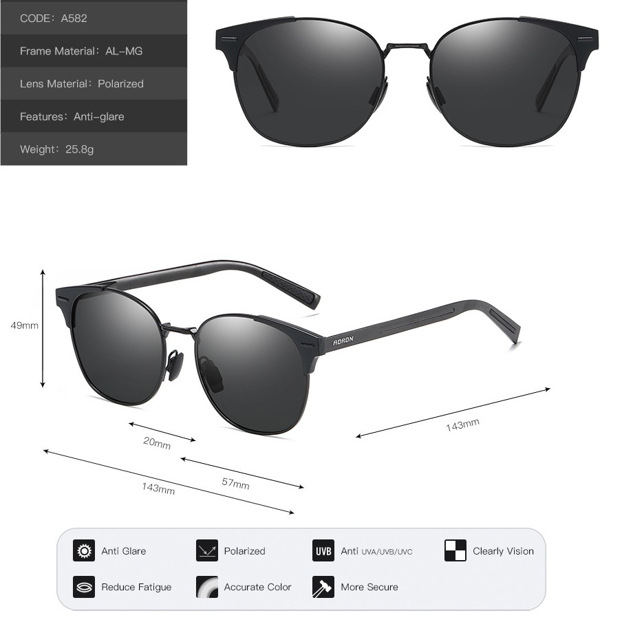 Kính mát phân cực thời trang A582 - ROBEO | BigBuy360 - bigbuy360.vn
