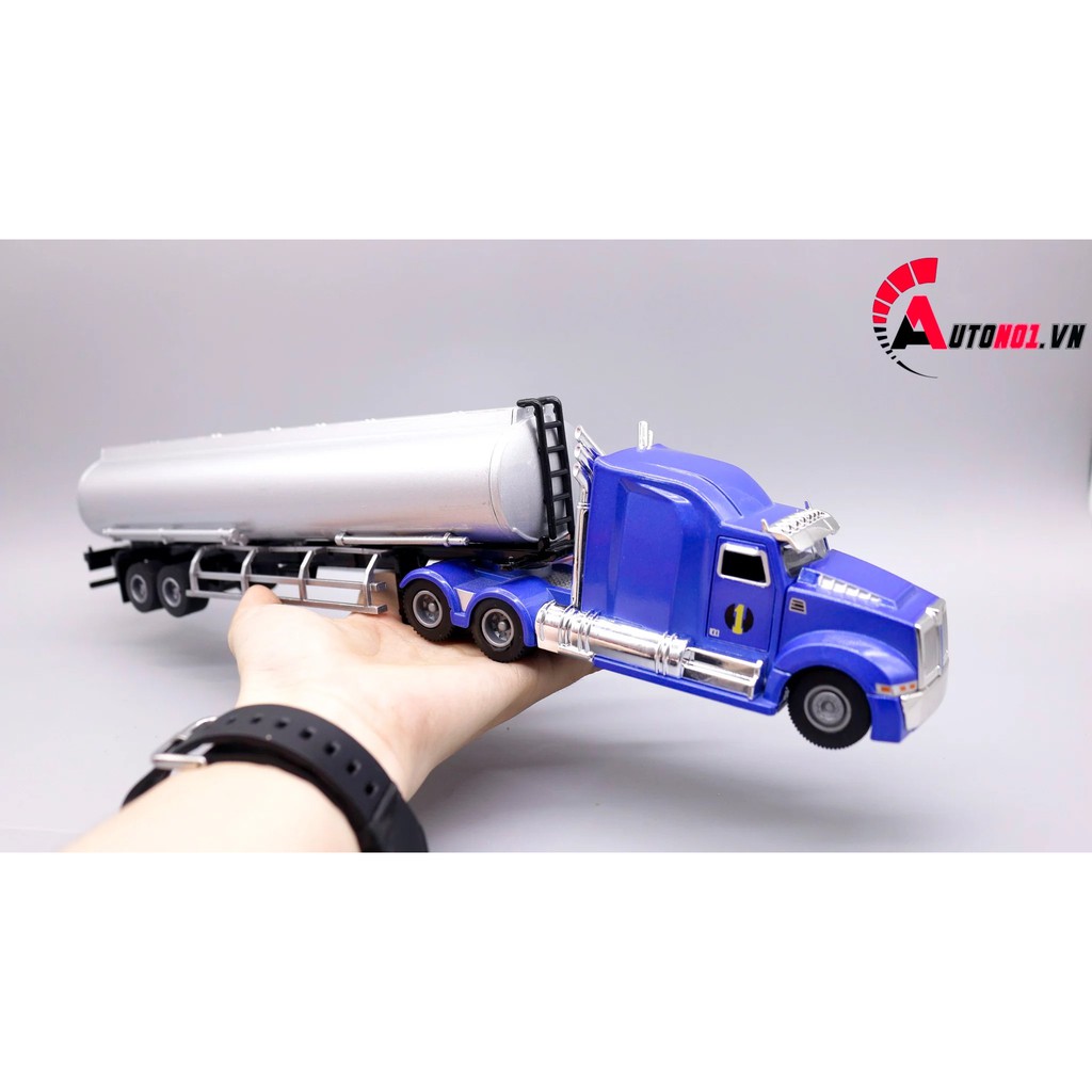 MÔ HÌNH XE TẢI THÙNG NHIÊN LIỆU BLUE 1:50 HUAYI ALLOY 7647