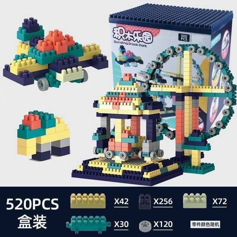 (LOẠI 1 ĐỦ) Bộ ghép hình lego 520 chi tiết phát triển tư duy logic cho bé