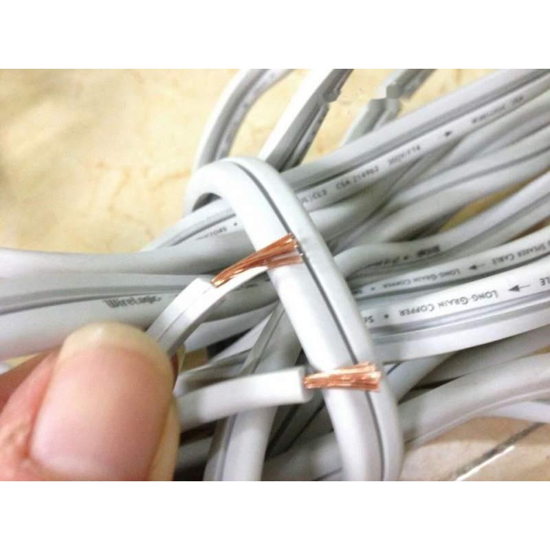 1m Dây Loa trắng Monter 1 ly- 120 sợi đồng nguyên chất -chính hãng Huichengg -Bh đổi mới