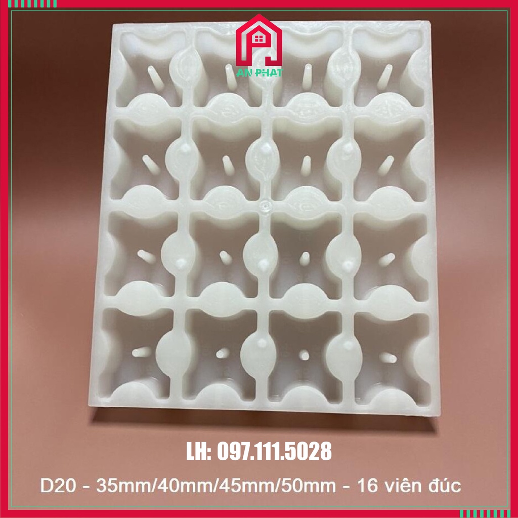 Khuôn đúc con kê bê tông Các Loại bằng Nhựa cao cấp màu trắng