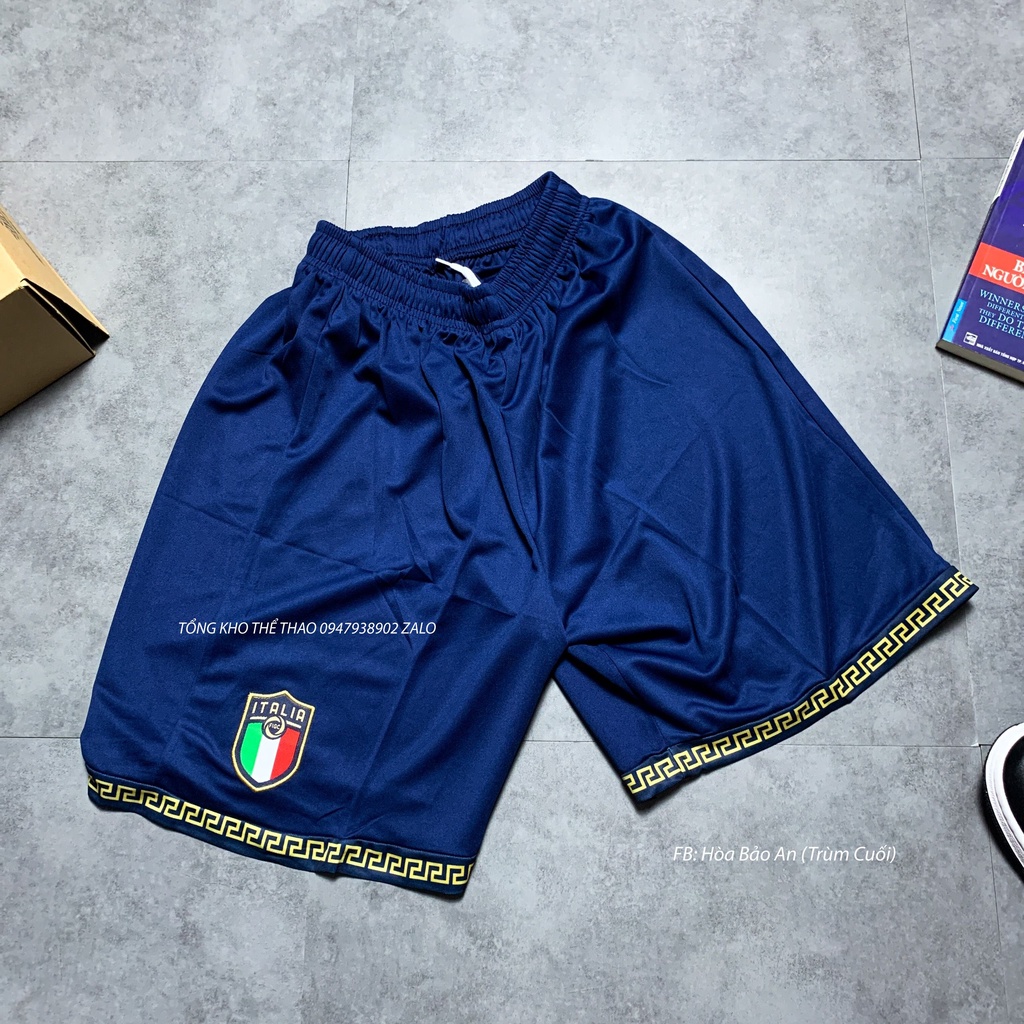 Set Bộ Quần Áo Bóng Đá Đội Tuyển Ý Xanh Đen Sân Nhà 2022-2023 Vải Thái Cao Cấp- Áo Tuyển ý 2023