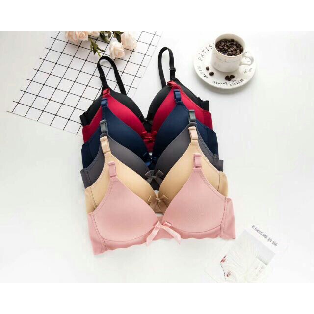 Áo Lót Đính Nơ Không Gọng Đệm Mỏng Viền Sóng Cực Xinh 6690