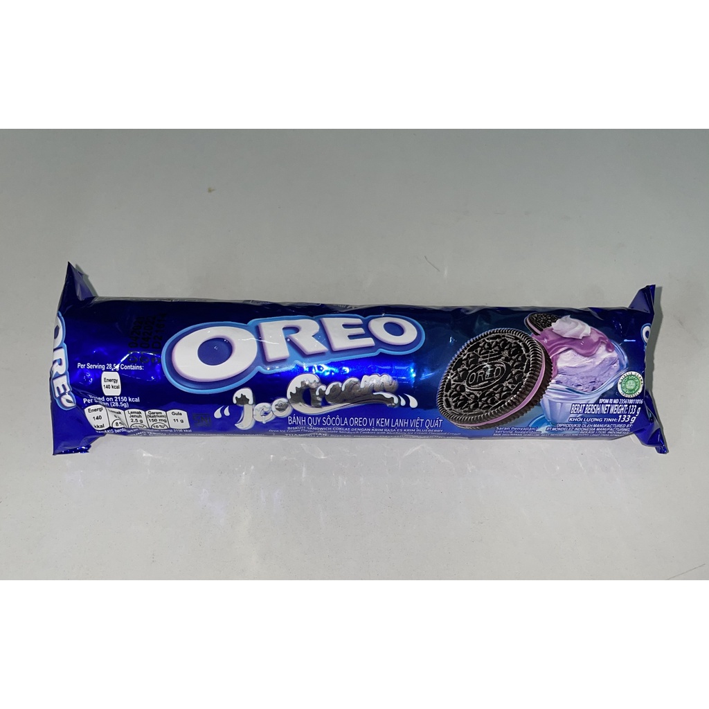 Bánh Quy Sôcôla Oreo Vị Kem Lạnh Việt Quất Blueberry Ice Cream (Cây 133g)