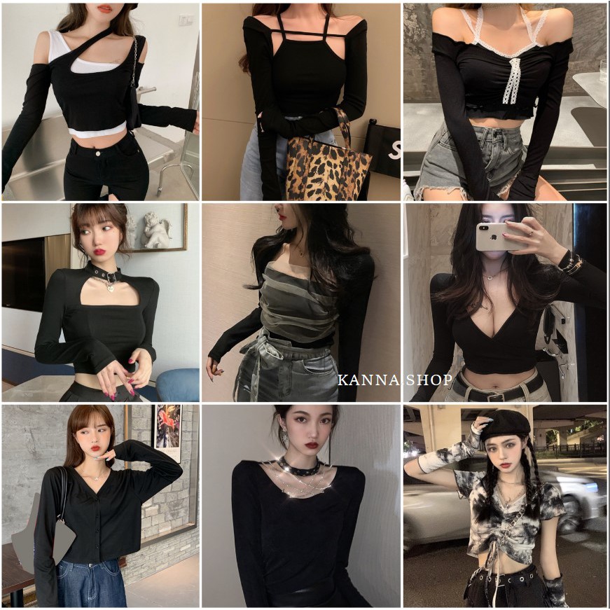 ( ORDER ) Áo thun nữ kiểu ulzzang màu đen AK1125