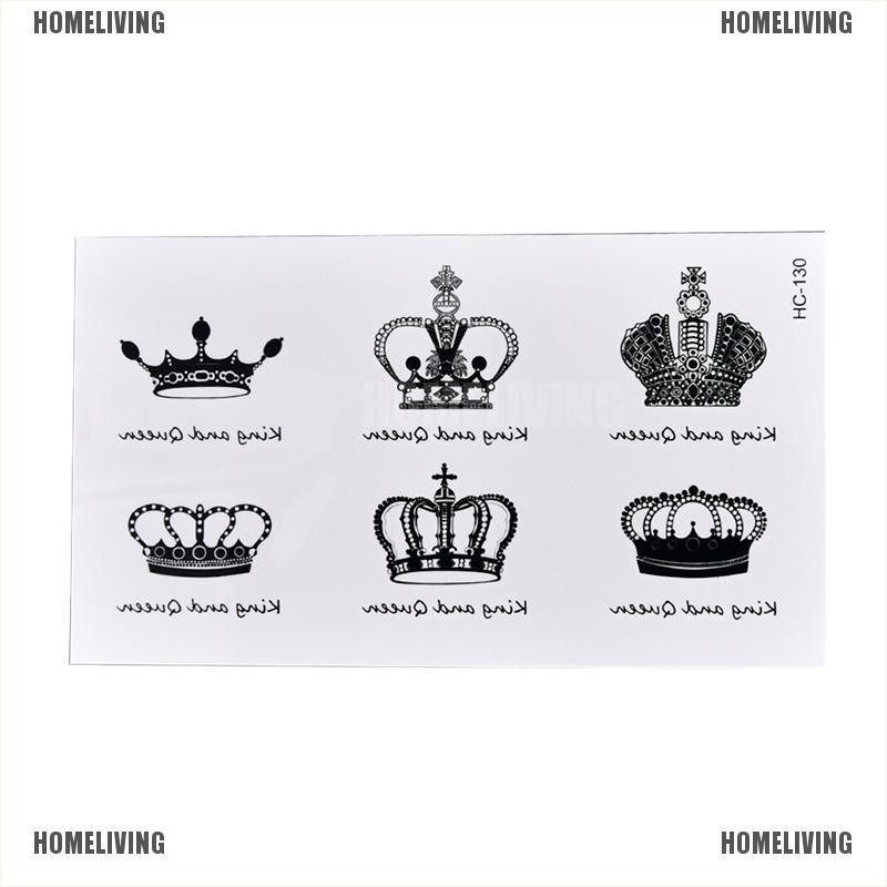 Hình Xăm Dán Tạm Thời Hình Vương Miện Chống Nước Dùng Một Lần Cho Nữ