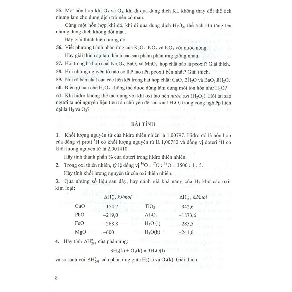 Sách - Bài Tập Hóa Học Vô Cơ - Quyển III: Hóa Học Các Nguyên Tố
