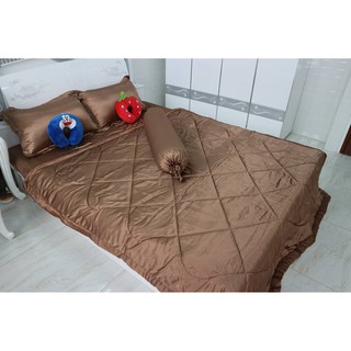 Trọn bộ drap giường phi lụa cao cấp sang chảnh (chọn màu)