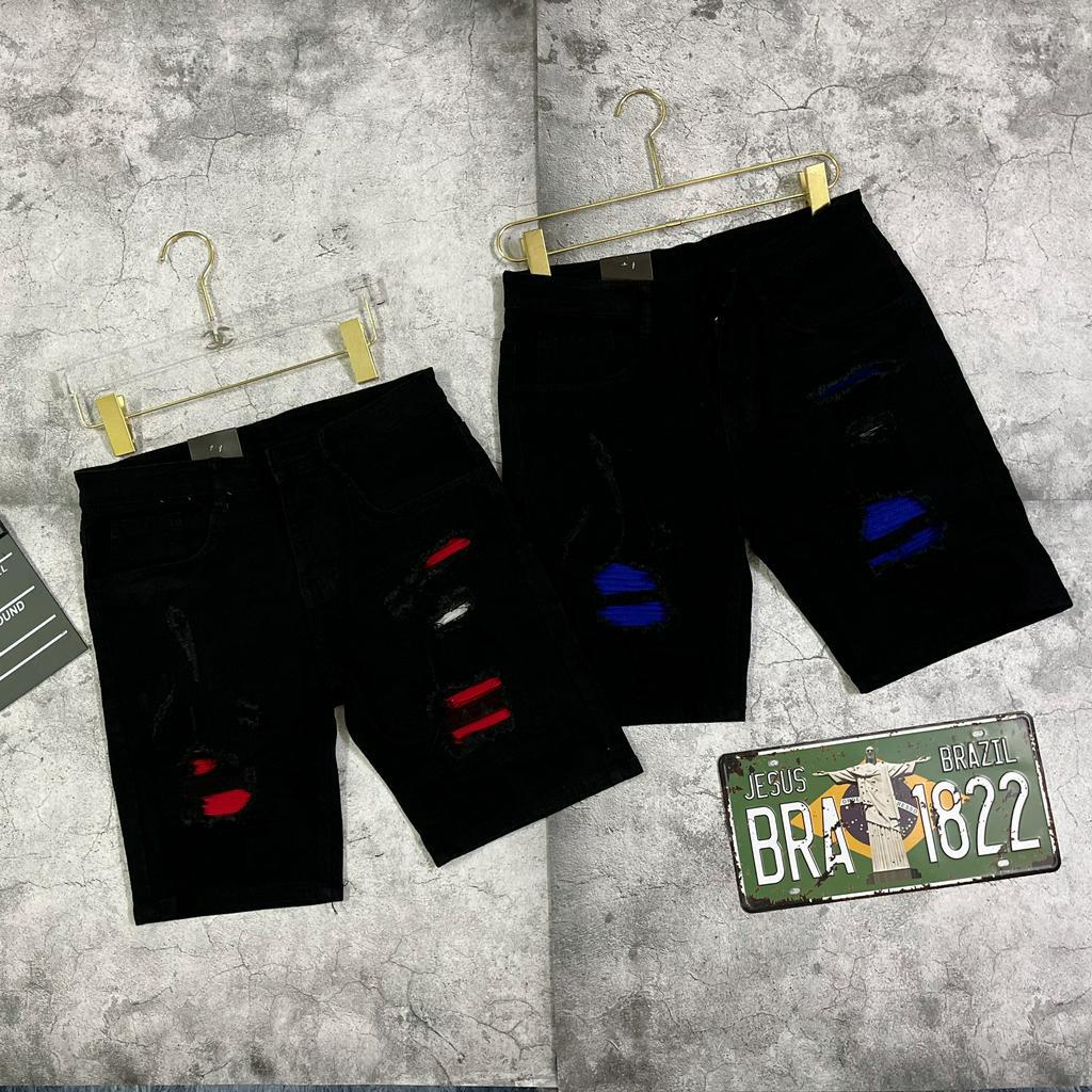 Quần đùi nam cao cấp, quần short jean denim nam chất vải co dãn dày dặn thiết kế phối rách trẻ trung năng động LTS-NEW