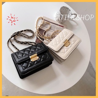 Túi xách nữ túi hộp vuông khóa trần trám , túi đeo chéo sang trọng S1 ATILA.SHOP