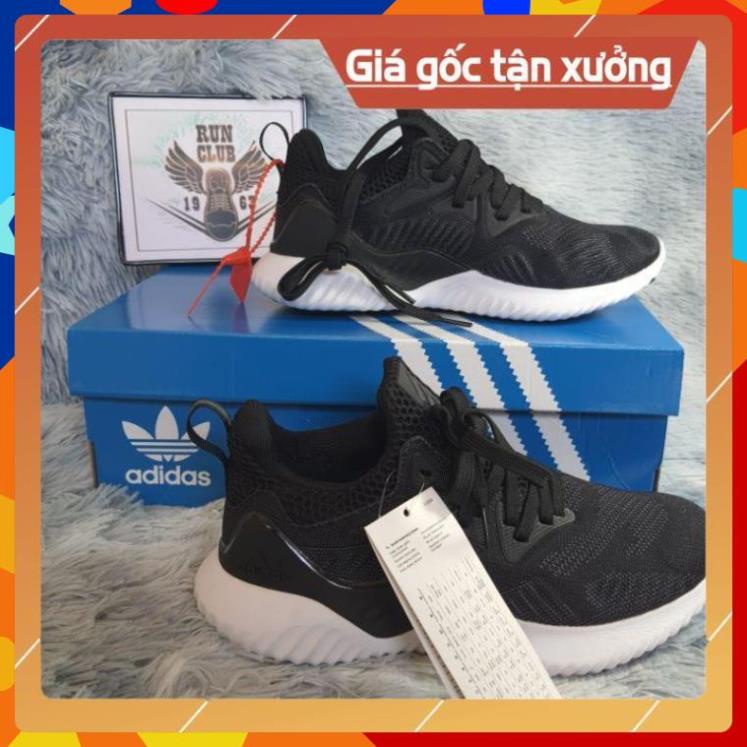 [FreeShip+Giá Hủy Diệt] Giầy Alphabounce xịn sò Full phụ kiện, Giày Sneaker Alphabounce đen đế trắng , Hót trend