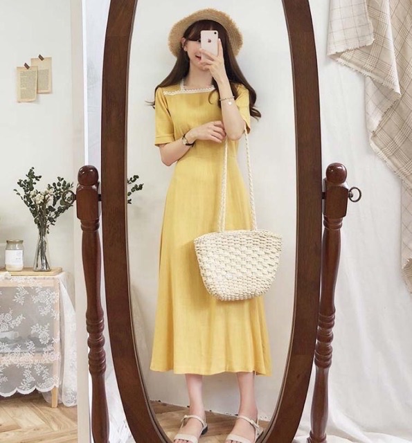 [CÓ SẴN] VÁY VINTAGE TIỂU THƯ CÓ THẮT EO (ảnh thật ở cuối) | BigBuy360 - bigbuy360.vn