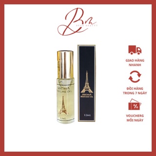 Tinh dầu nước hoa Pháp Aroma Perfume dạng lăn 12ml lưu hương 12h hương thơm quyến rũ