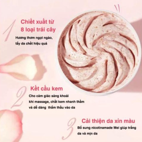 Tẩy Tế Bào Chết Body Đào Peach Heyxi 200G