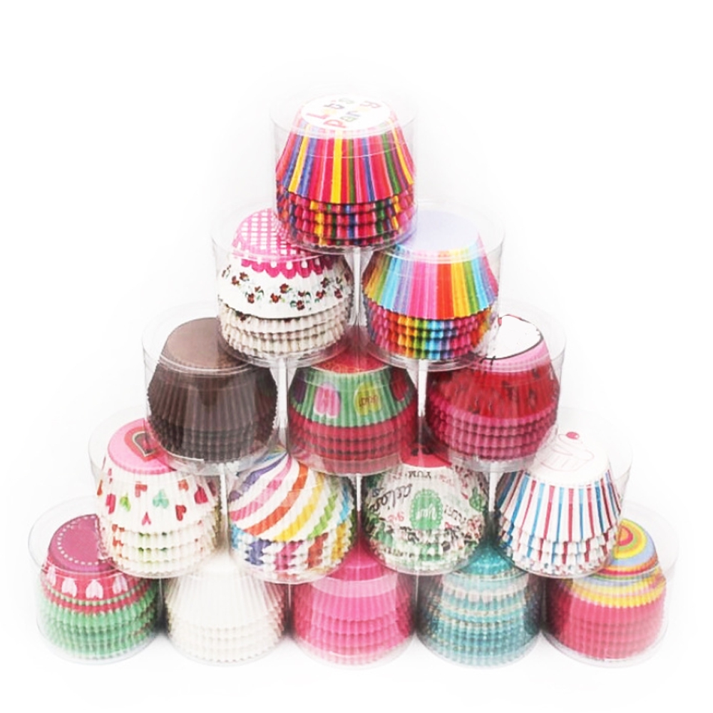 Set 100 giấy gói làm bánh cupcake tiện dụng