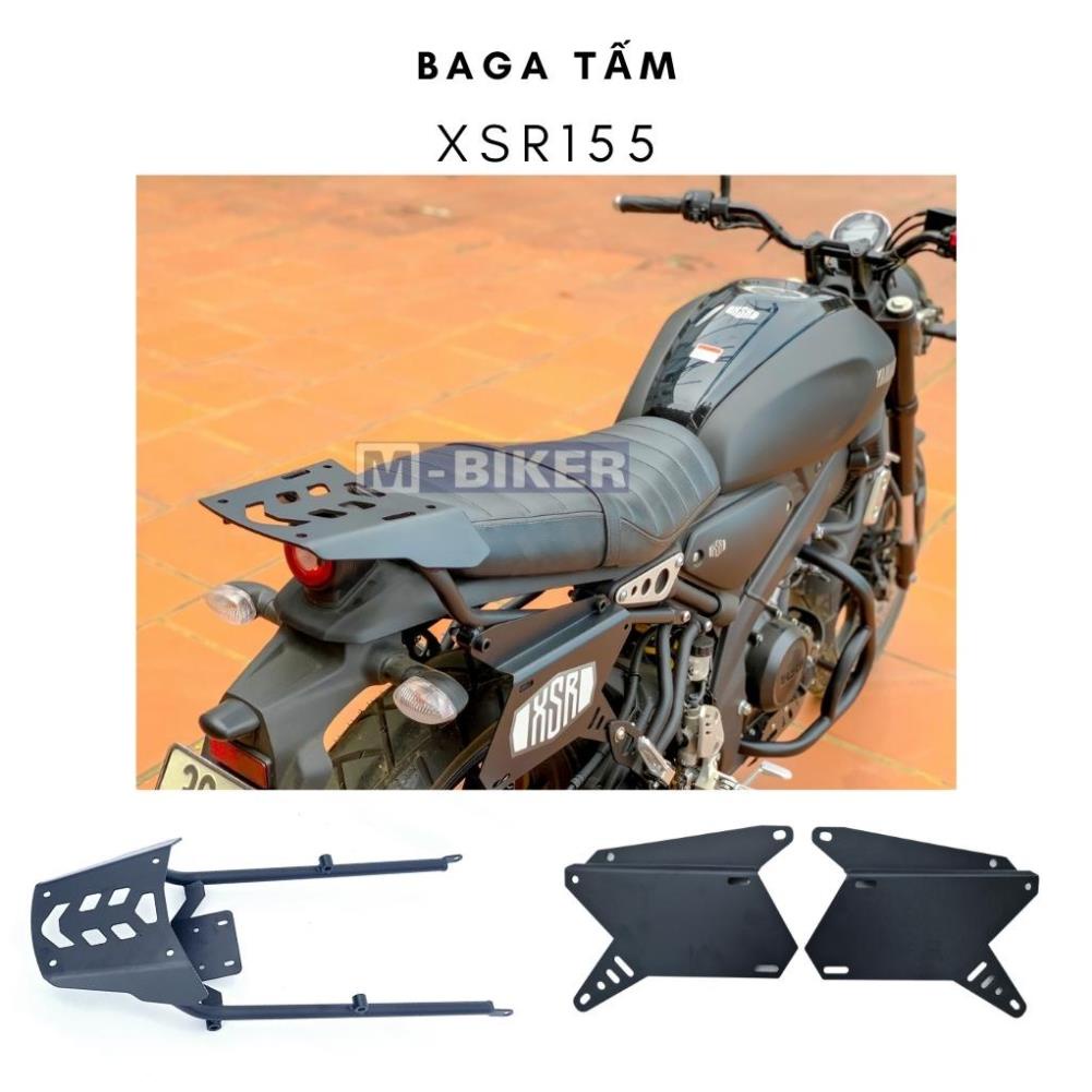 Baga XSR155 Yamaha có vị trí gắn ốp hông và túi treo hông. ốp chắn bùn, tay dăc xsr155