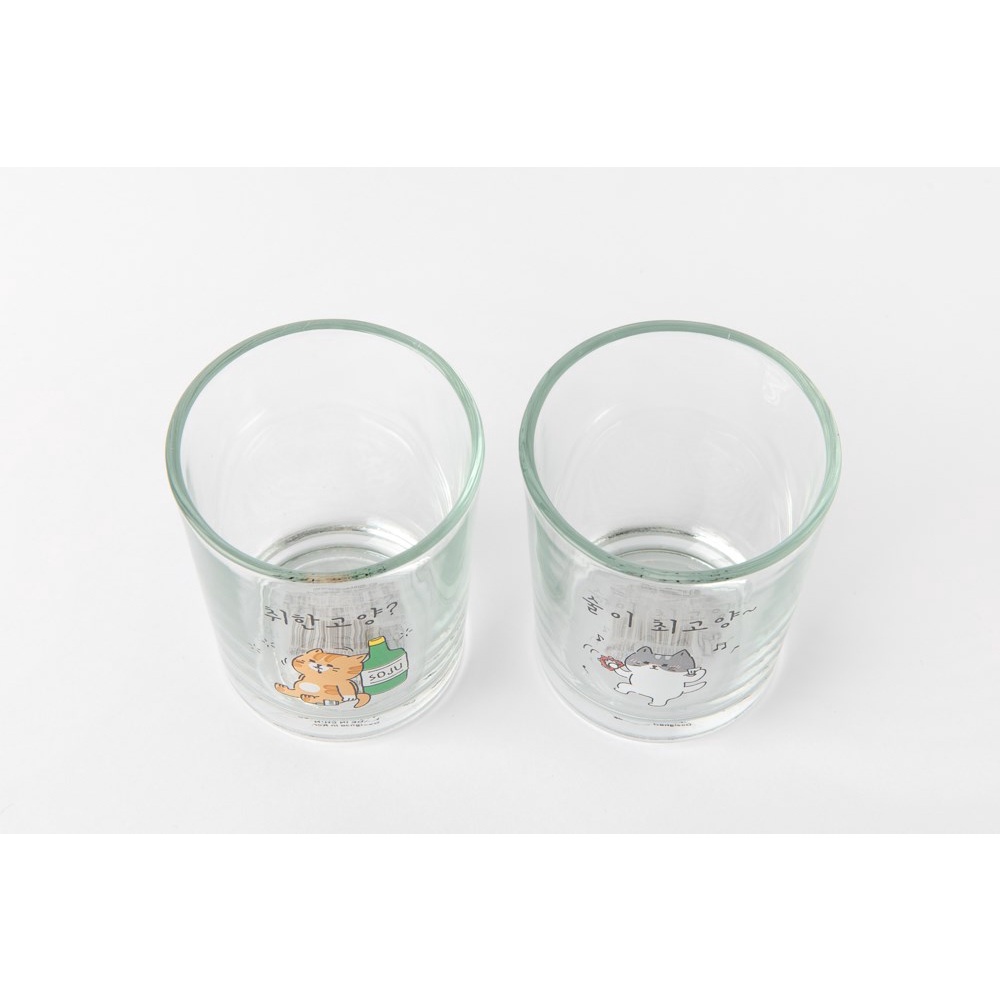 Set 2 Ly Soju ARTBOX Hàn Quốc In Hình Mèo Dễ Thương