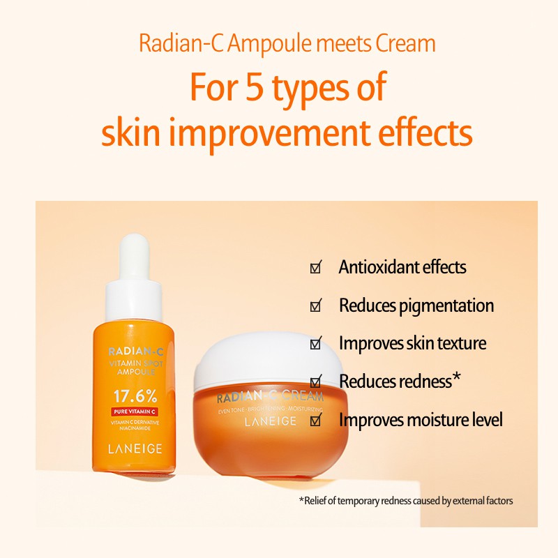 Tinh Chất Laneige Radian-C Spot Ampoule Chứa Vitamin C 10g sáng da, mờ thâm nám