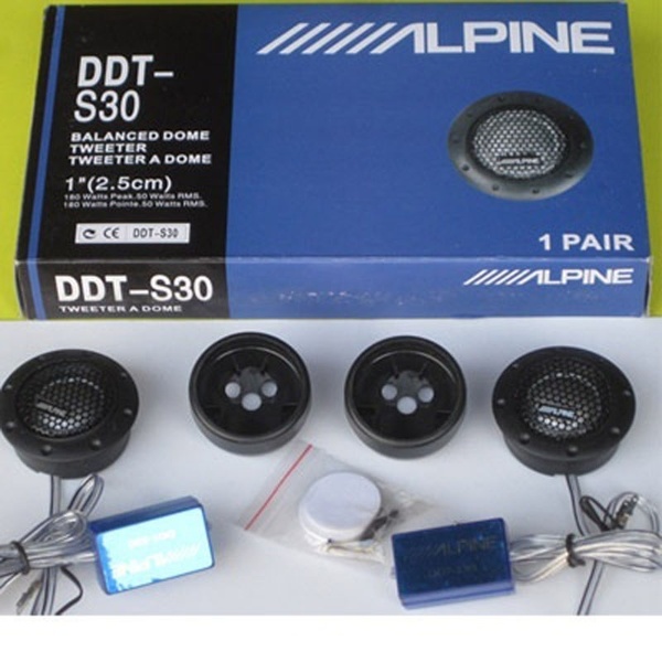 Mới ALPINE DDT-S30 25mm 1 Inch Mái Vòm Mềm Cân Bằng Xe Tweeter 360W Wafer