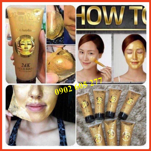 [CHÍNH HÃNG] Mặt nạ gel lột trắng da dát vàng 24k Hàn Quốc - Gold Mask L-Glutathione