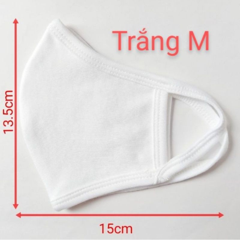 Khẩu trang vải 2 lớp 100% cotton. Tái sử dụng nhiều lần ( Màu đen, trắng, xám, xám đen, đỏ) | BigBuy360 - bigbuy360.vn