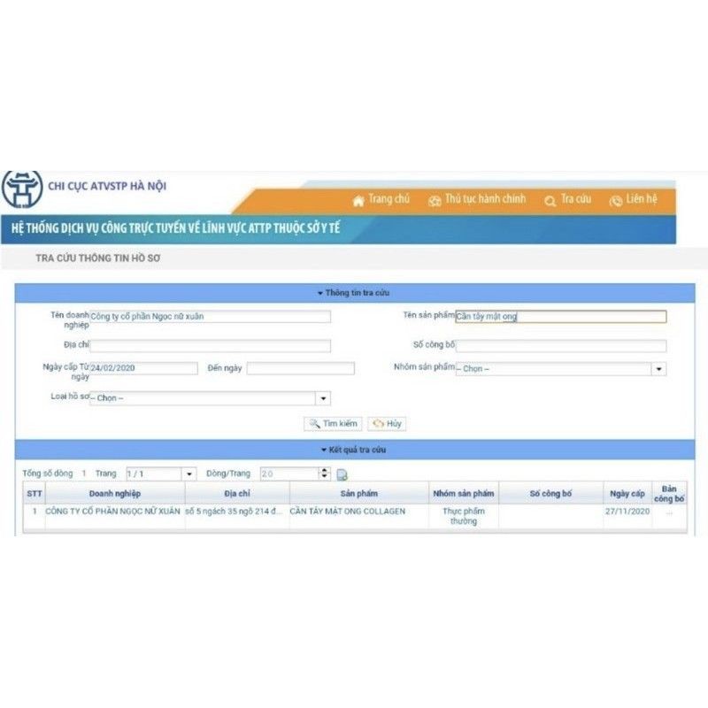 1 gói cần tây mật ong collagen