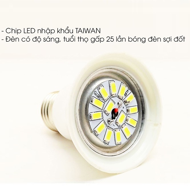 Bóng đèn LED ASIA 3W đến 12W tiết kiệm điện (Hàng Việt Nam chất lượng cao) Bóng bup tròn ánh sáng trắng cck1 | BigBuy360 - bigbuy360.vn