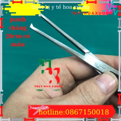 Panh Y Tế, Panh Gắp Phẫu Thuật, Pen Kẹp Y Tế, Panh Thẳng Có Mấu 20cm - Hàng Pakistan
