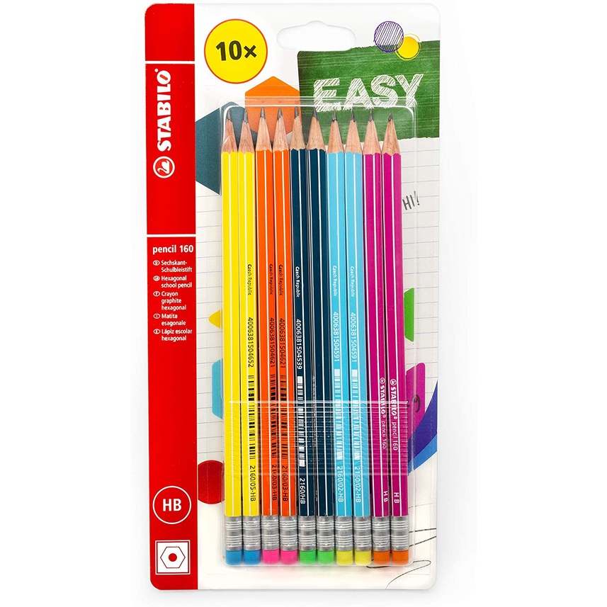 Combo 5 chiếc Bút chì Đức STABILO Pencil 160 2160-HB