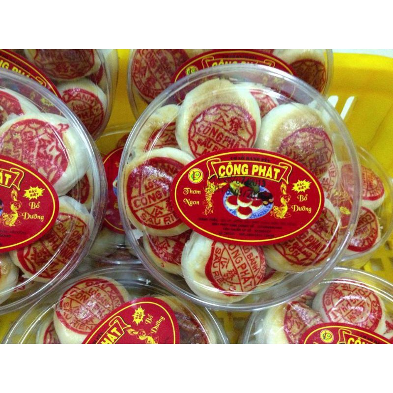 Bánh pía mini đậu xanh sầu riêng Công Phát hộp 10 cái