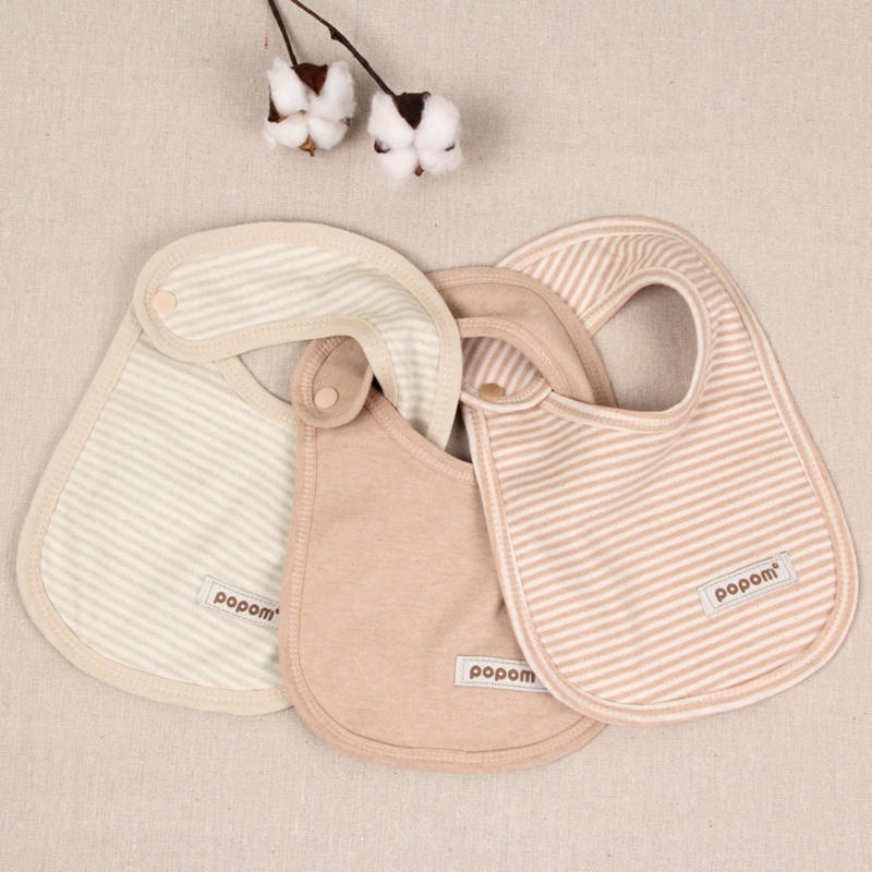 Yếm Ăn Cotton Hai Lớp Mềm Mại Dành Cho Bé Sơ Sinh