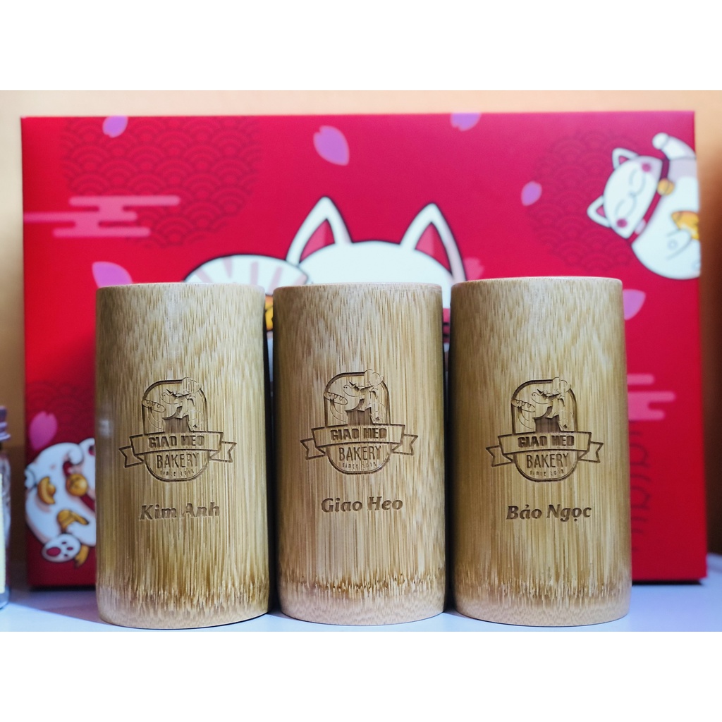 Cốc Tre AN NAM Dung Tích 350ml Hàng Cao Cấp, Chống Mốc, Làm Quà Tặng Doanh Nghiệp