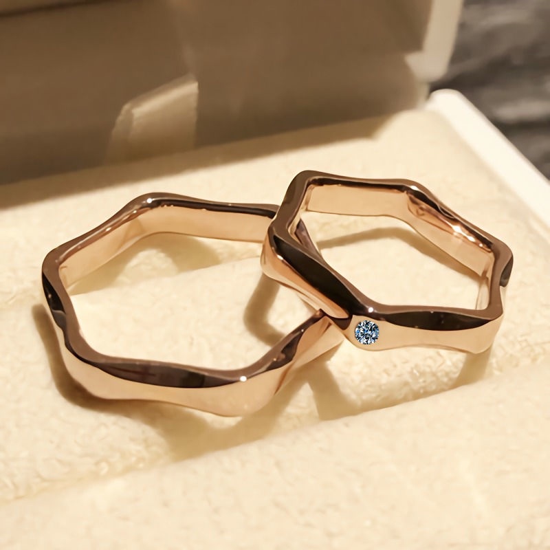 Hàng Có Sẵn Nhẫn Hình Lục Giác Ngôi Sao Đính Đá s925 Mạ Bạc Sterling Thiết Kế Cảm Giác Nổi Bật