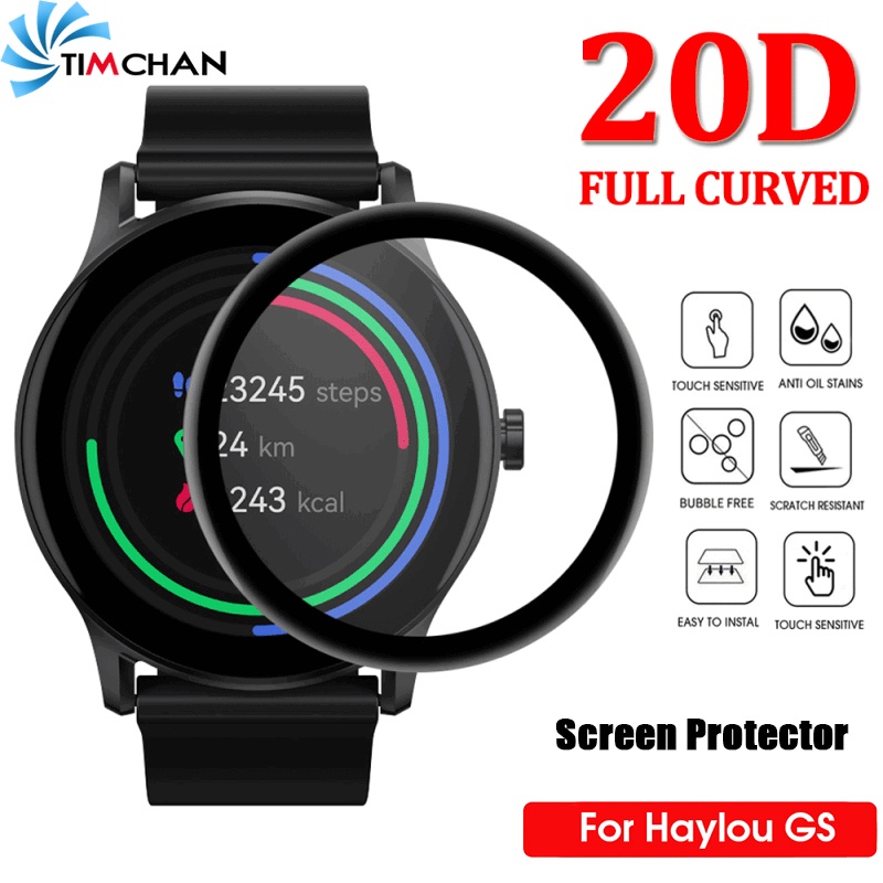 Toàn Bộ Miếng Dán Bảo Vệ Màn Hình Đồng Hồ Thông Minh 3D HD Chống In Dấu Vân Tay Cho Xiaomi Haylou GS