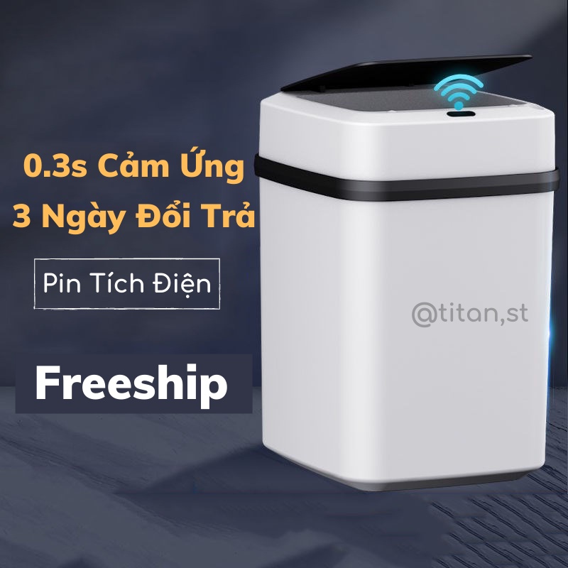 Thùng Rác, Cảm Biến Tiện Lợi Không Lo Bẩn Bụi Titan.st