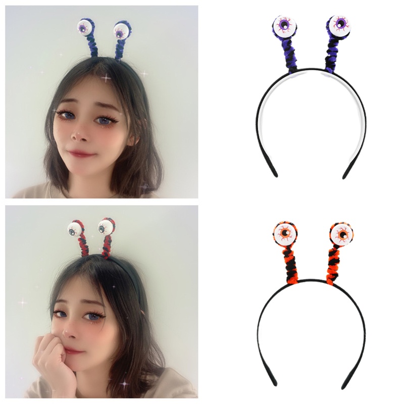 Băng Đô Cài Tóc Hình Đôi Mắt Máu Nhiều Màu Sắc Dùng Hóa Trang Tiệc Halloween