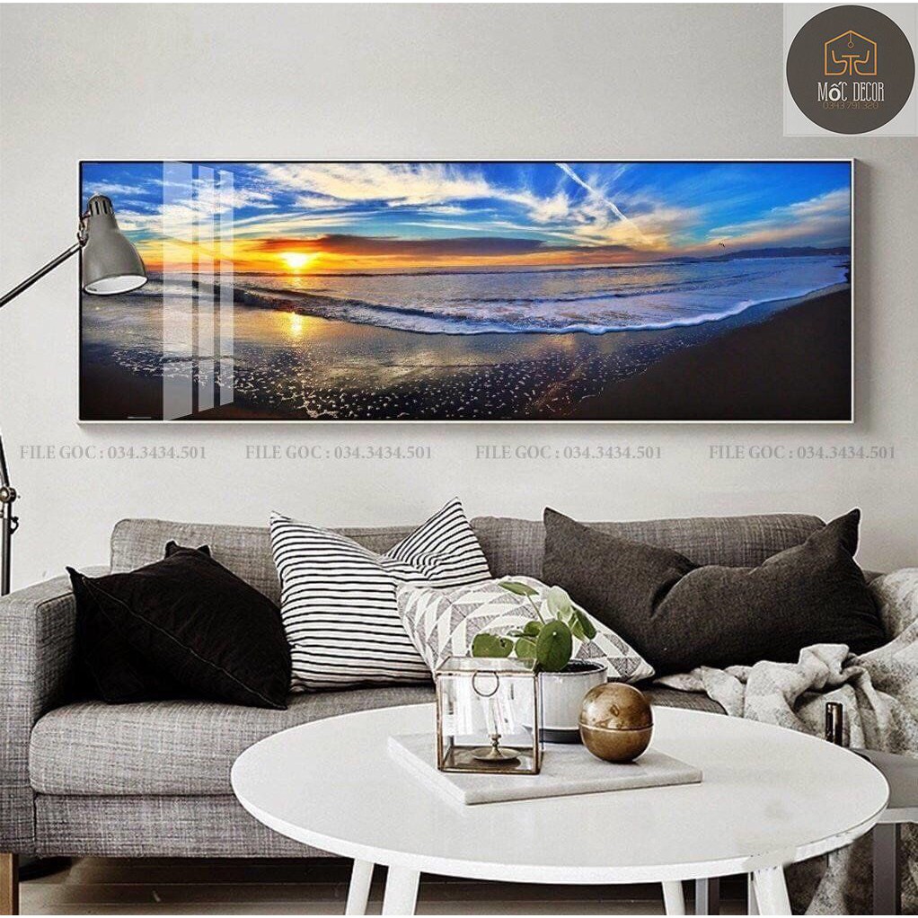 GIẢM 50% Tranh tráng gương cảnh biển cao cấp treo phòng khách, phòng bếp, phòng ngủ, mẫu độc đáo