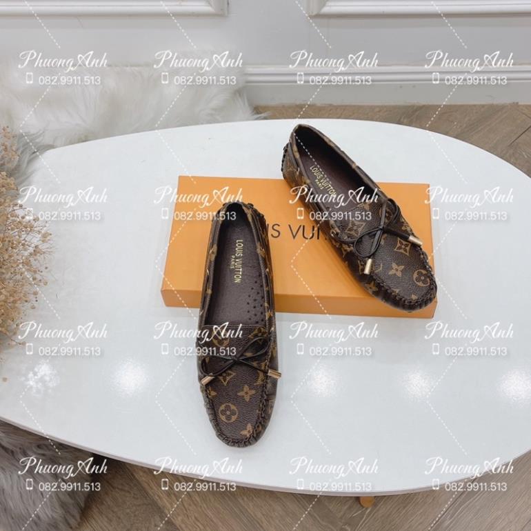 Giầy Moca LV Hoa Nâu