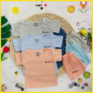 Set Cộc Tay Thun Gân Ava Cao Cấp Cho Bé