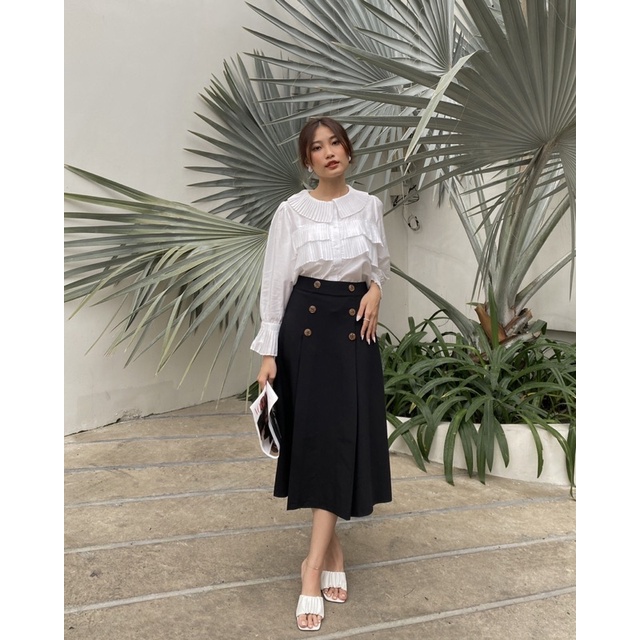 Chân váy form A - Đen