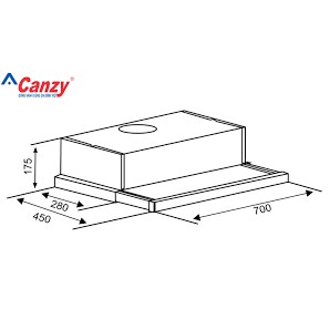 MÁY HÚT KHÓI KHỬ MÙI CANZY CZ 7002G - PHẲNG ÂM TỦ - HÀNG CHÍNH HÃNG - BẢO HÀNH 36 THÁNG