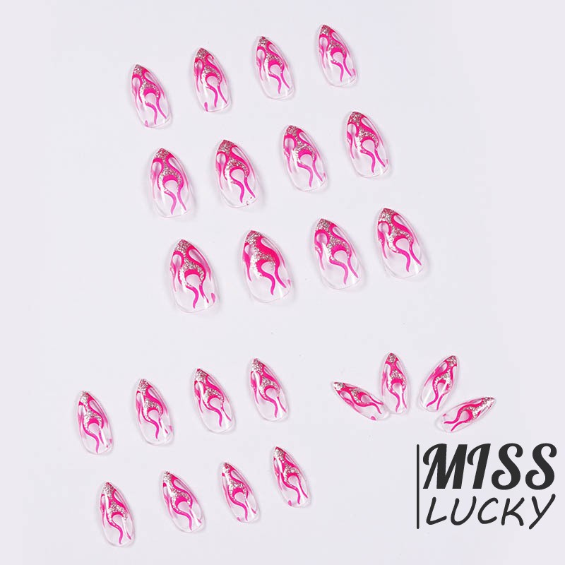 (Hàng Mới Về) Set 24 Móng Tay Giả Chống Nước Có Thể Tháo Rời Tiện Dụng